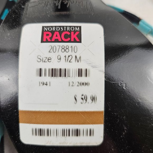 Nicole Miller Heels Womens 9.5M Animal Print Satin Blue Black Strap Italy Dressy - Picture 7 of 9